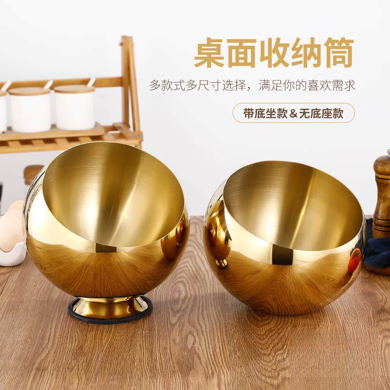 桌面垃圾桶家用不锈钢厨房办公茶几台面收纳盒餐桌清洁KTV烟灰缸