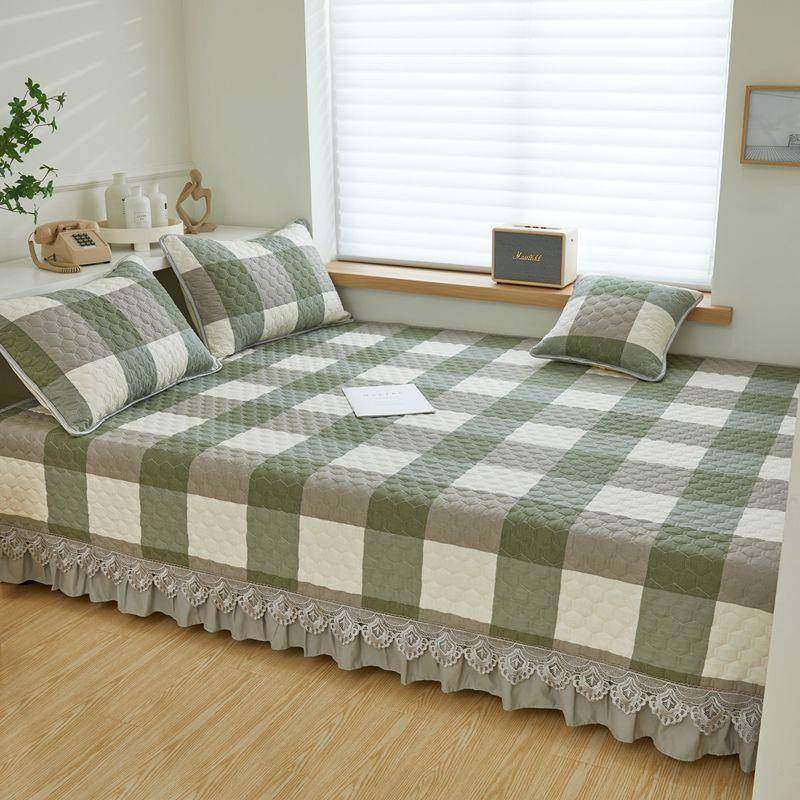 格子纯棉榻榻米的专用床单防滑跑炕盖四季通用一面裙夹棉被单床盖,床上用品,床单,淘宝优惠券,粉丝福利购,淘宝优惠卷