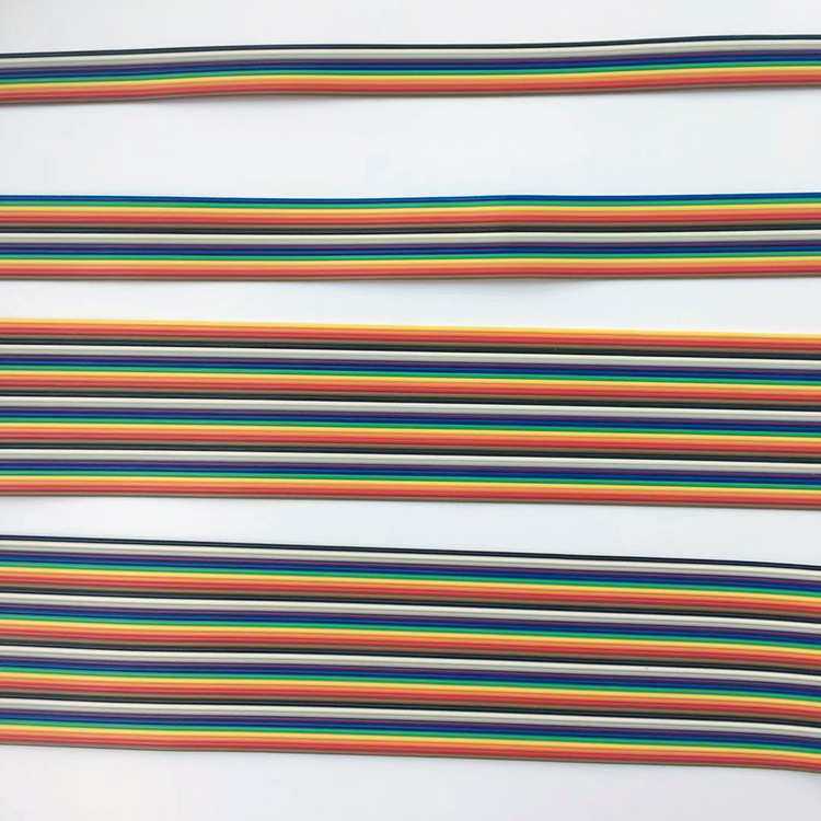 彩排线40P 28AWG 1.0间距 贴膜工艺 压2.0IDC彩排线