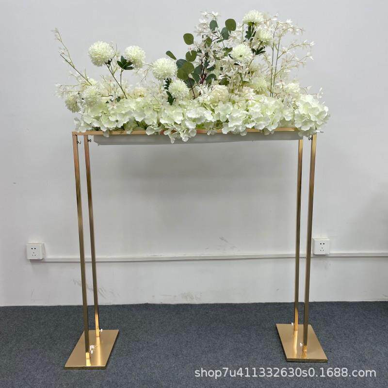 跨境婚庆道具金色电镀拱门婚礼酒店宴会厅酒店生日派对主桌装饰品