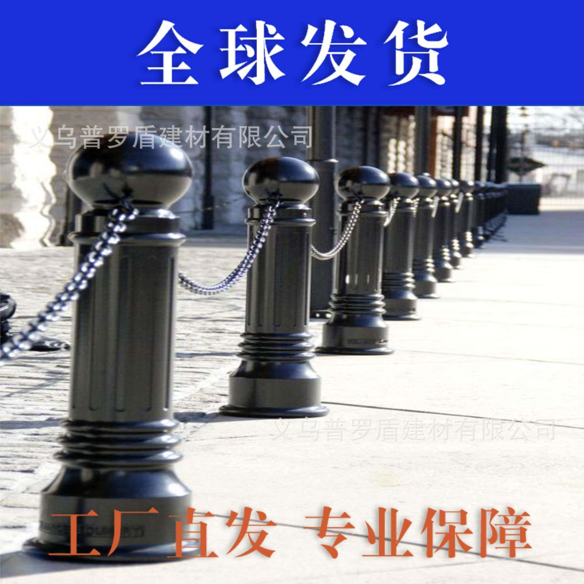 加拿大镀锌链条河道景观广场护栏罗马柱隔离桩铸铁立柱欧式柱子