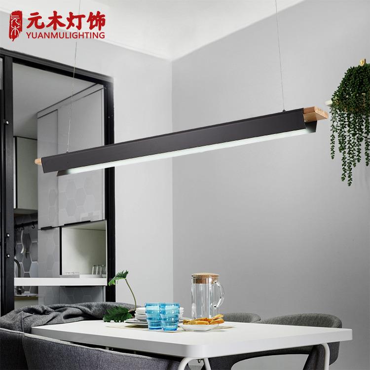 办公室吊灯LED长条灯健身房长方形创意现代方通吊线日光条形灯具