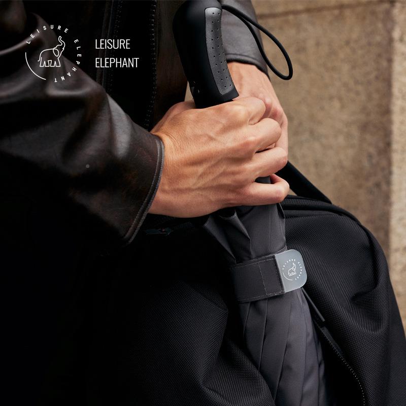 闲象英二折骨全自动雨伞加大伞面结839实耐用商务精简约便雨携晴