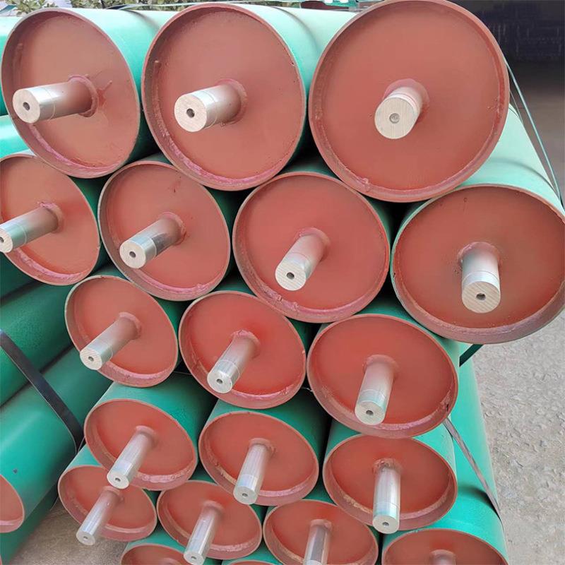 承输送带无动力滚筒主动被动向JIU改轮传动输送机配件滚轴双轮轴