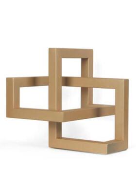 简约抽几何交错象黑色金属现摆件玻璃代花器RHL家居软装饰品/样板