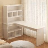 转角书桌家用学习桌子卧室女生梳妆台书柜一体办公l型拐角电脑桌