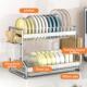 厨碗篮双层不锈钢色碗水碟收纳架多房QY 2功能置厨物架房沥筷 WDJ