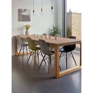 W6loft实木会议桌长桌现代简约洽谈桌新中式全职员工作台办公桌餐