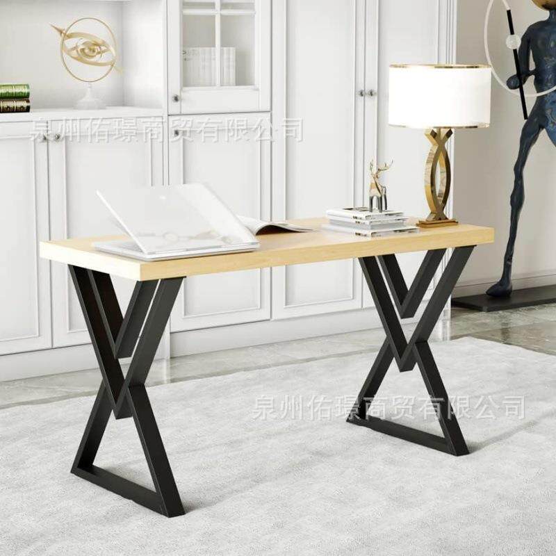 五金家具桌腿架创意铁艺实木办公电脑书桌腿支架吧台岩板餐桌腿架