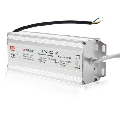 明伟LPV-120W-12V开关电源室外IP67led防水电源明伟恒压恒流电源