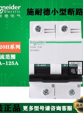 原厂小型空气开关断路器C120H 2P C63A A9N19801
