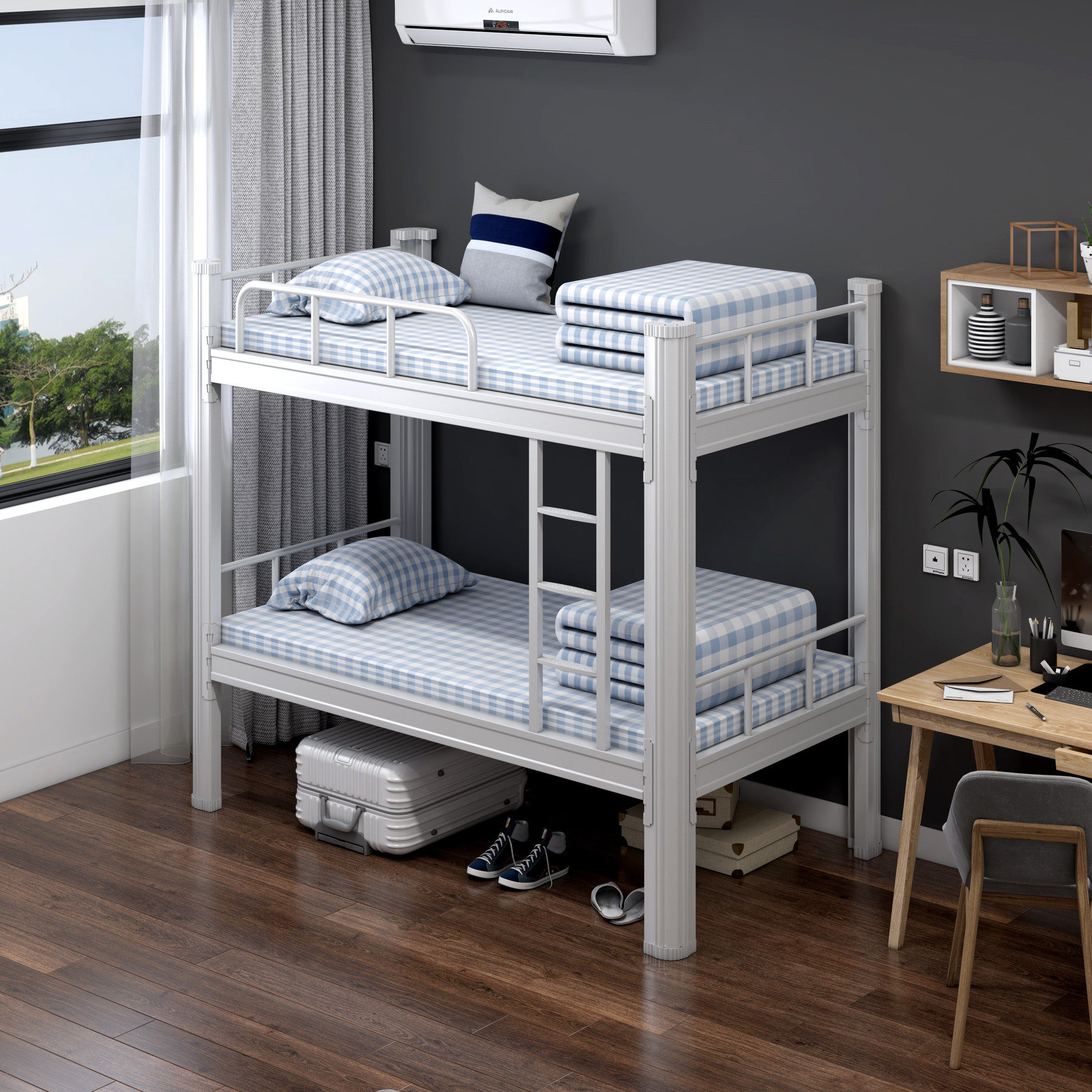 钢制上下铺铁床公寓学生宿舍双人床双层高低床工地寝室型材床储物,商业/办公家具,学校双层床/宿舍床,淘宝优惠券,粉丝福利购,淘宝优惠卷