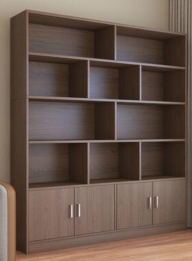 书柜落地置物架简易家室用展示厅柜书架客靠墙收WIU纳学柜生卧储