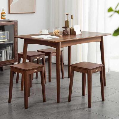 实木凳凳子17634妆方凳中式轻奢家用客厅餐椅高餐桌可叠放餐凳板