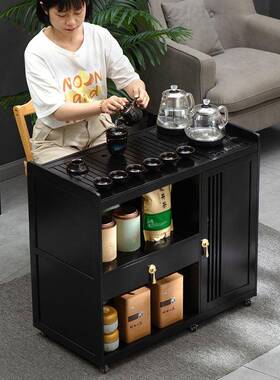 可IFY移动茶新中式茶台桌家用放阳台泡茶桌一室整办公套茶水柜小