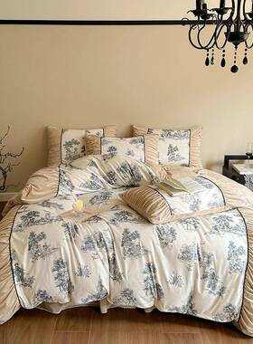 家用224新款0A婴儿绒法式套床裙款828四件类母婴品质