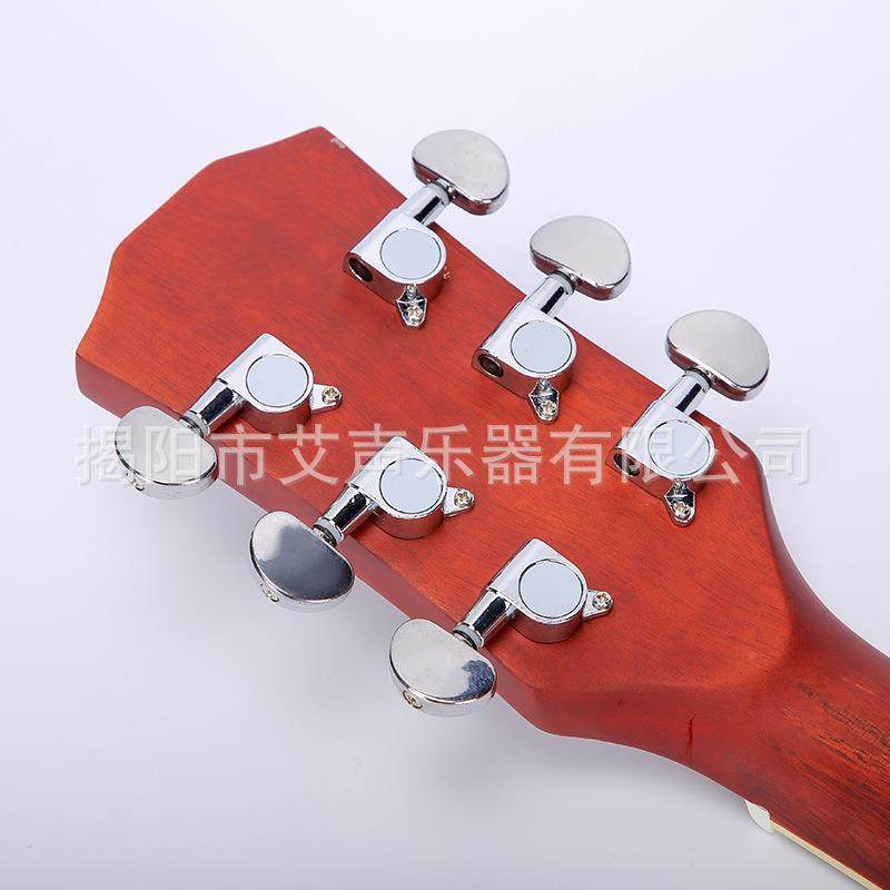销41寸J桶民谣木吉他热椴木包边F练习琴aGuitrQD-H41JF封闭弦钮吉