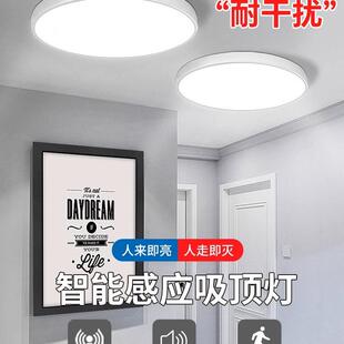 感应灯吸顶楼梯过道楼XFJ道灯走廊灯控红外人体雷达感应灯智能声