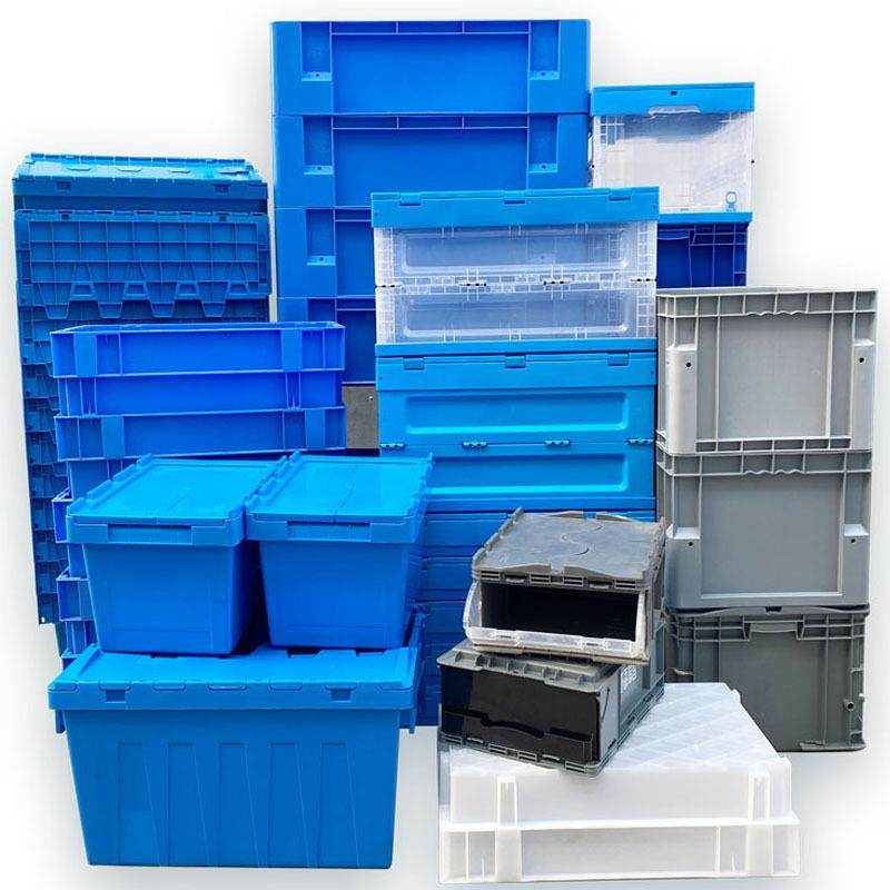 塑HQJ箱胶周防静箱电子元器件箱带盖黑电色转长方形防静电塑料物