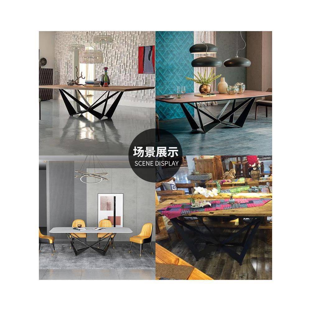 定XZ68768作实心钢板餐桌腿办公岩大板桌会议理书桌支架大石脚板