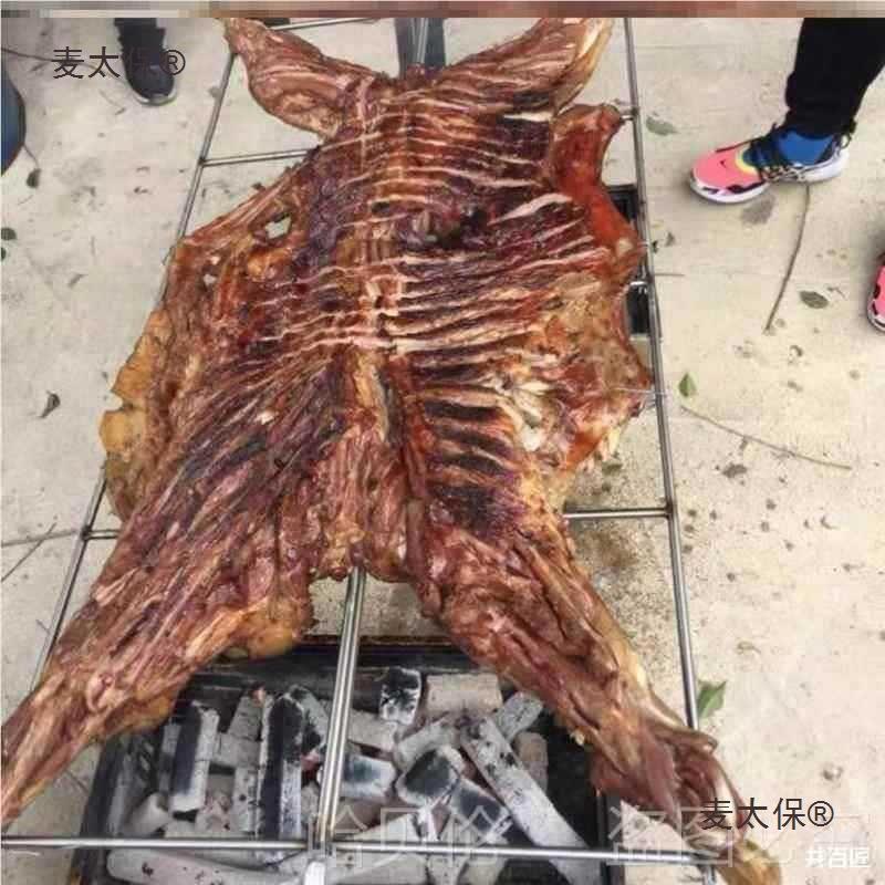腿家烤烤羊箱烤乳NUE猪加厚用架子全羊羊排户外烤翻转的烧烤车麦