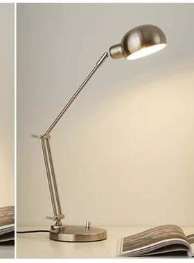 现代简折约属卧长臂金叠护眼学习台灯阅读5516书桌室床头调光LED