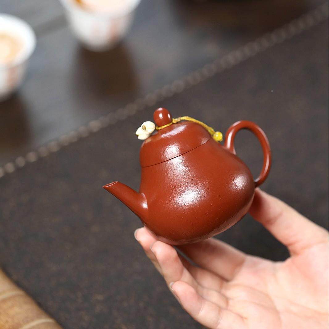宜兴紫砂壶346匠手工制作原矿小煤窑泥朱人小品水高秋端茶壶