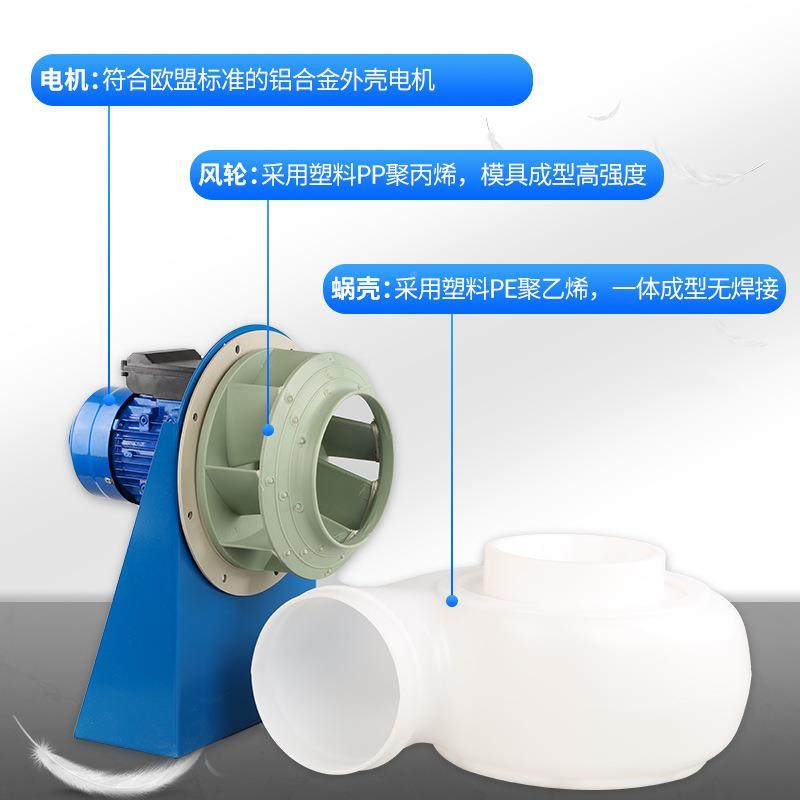 MVDIP气CF-2T50-B2抽排酸碱雾塑料验室防腐风机圆形管实道PP抽风