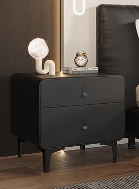 实木床头柜网红风奶油质轻奢家用收皮极简约70474现代卧室床边纳