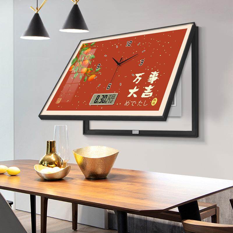 万年历新中挡式电表箱装饰画707带客厅电表闸箱开钟关盒餐厅挂画
