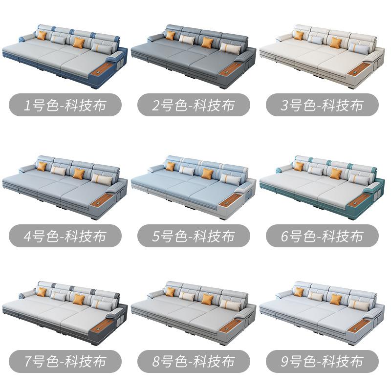 现代约科SPD-8623技布沙发床折叠两伸用多功能推拉缩沙客厅家简具