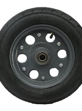 铸铁充胎气轮14寸板气车轮轮QDN子1寸4小推车充轮推车轮胎轮工业