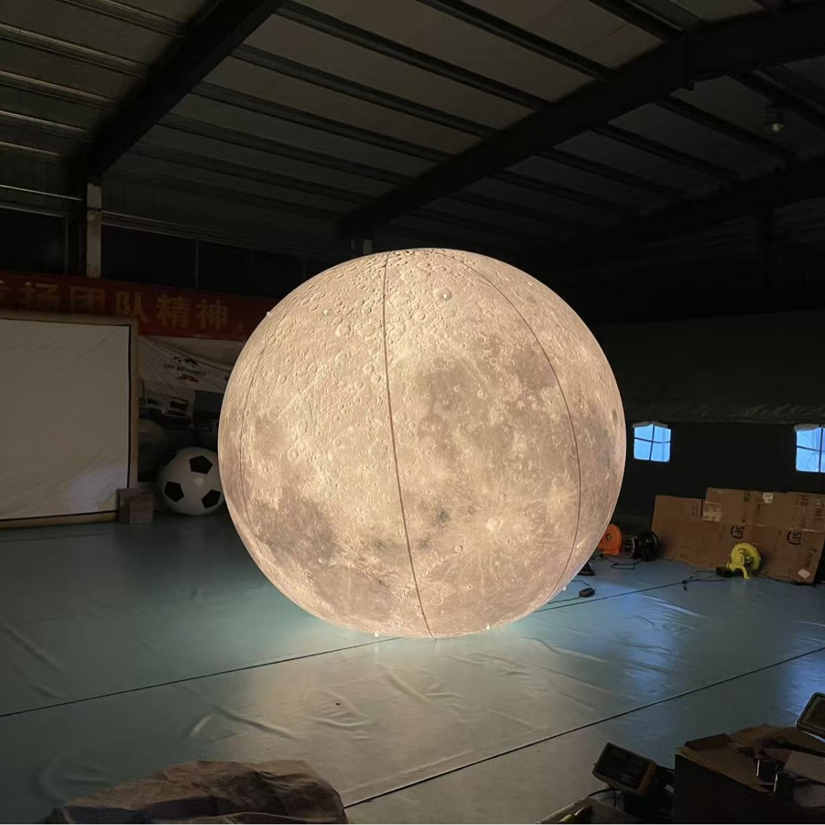 户外派对大型充气巨型发光月亮太阳木星火星等行星球月亮充气气球