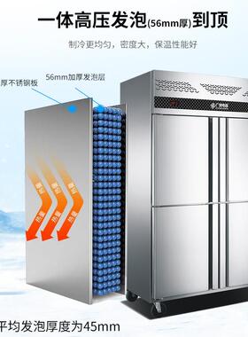 广绅器冰电柜商用冷藏量门冷冻双温VRK四六冰箱风冷保鲜柜大容冷