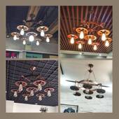 loft复古工风吊灯意个性 酒吧美业发店铺旧齿轮铁怀艺861术灯创具