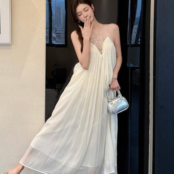 2026夏季新款度假风时尚连衣裙女飘逸感雪纺长纱裙优雅气质茶歇裙