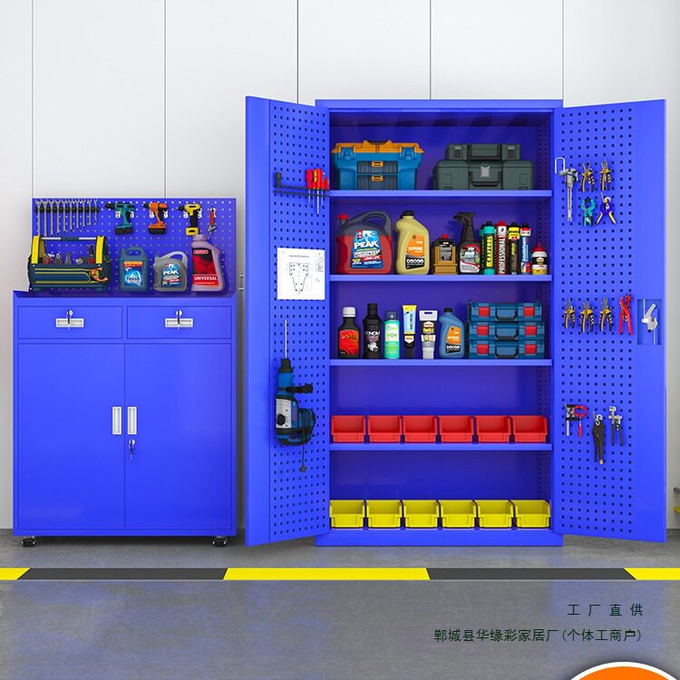 重型加厚双开门抽屉工具柜