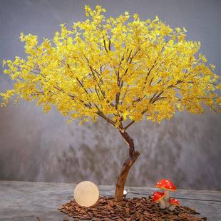 枫09叶假黄枫青枫红枫大型假树装饰树室内外绿枯植山水日式真造景