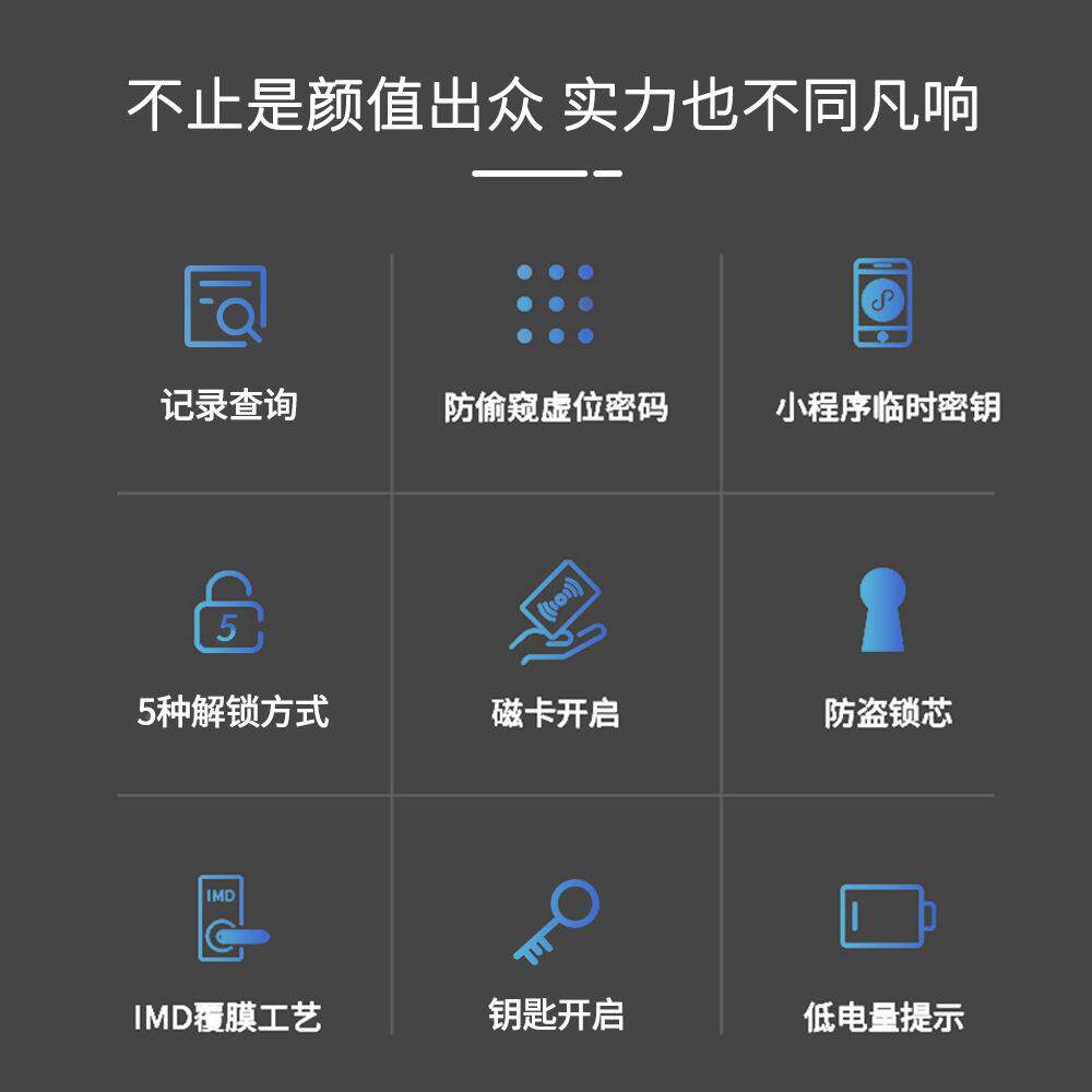 防盗门密码锁店刷卡能酒店公寓民宿出租V601-TT智房通通锁酒锁通