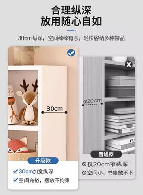 实木架落地书柜窗XOB室台儿童书书架卧白色学生飘窗柜台阳收纳置