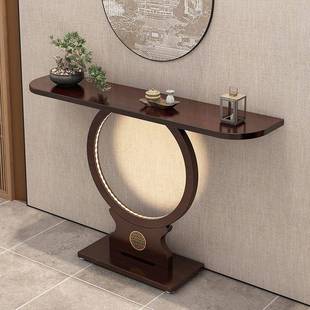 玄台关轻门奢玄关置物台新中式供桌条案入户正对圆过道柜端景无品