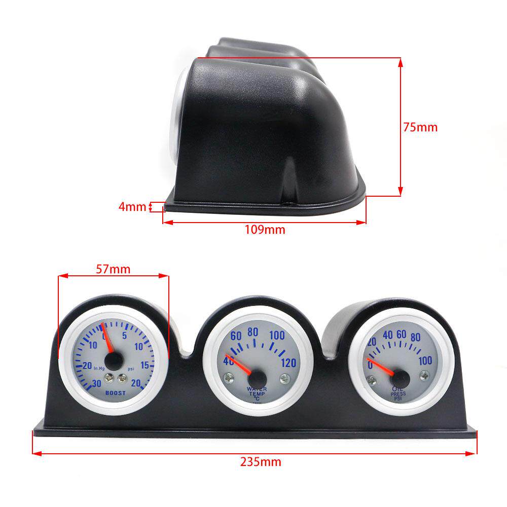 含税价汽车增改装仪表YC10065052m表m压水温油压表三合一组合仪三
