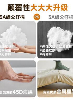 6RYSE阳沙发床风奶油家用懒人沙发椅小户客厅折叠型休闲椅台躺椅