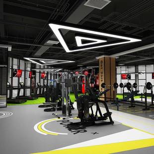 ED861办公室三角形吊灯造型灯L创意工个性 健身房业超市网咖风异形