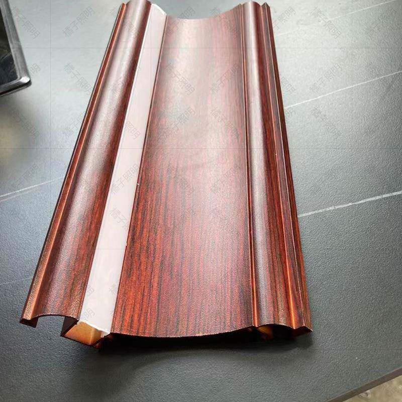 新中式明装金led线新中式线条灯客铝厅卧室天花墙角装饰条槽中古