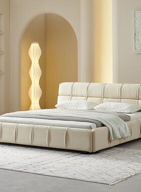 轻米2床代202年布主卧2意式极简新C2213款床x奢现科技床落地2米床