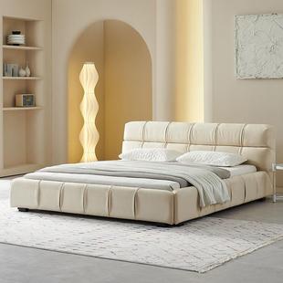 轻米2床代202年布主卧2意式 床x奢现科技床落地2米床 极简新C2213款