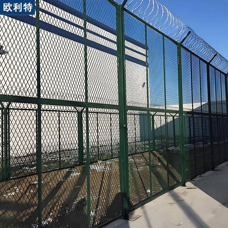 机场护栏网Y型柱刀片立刺UVR网隔离网看所栏防爬网防守护网监狱围