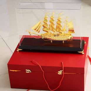 金船商务船金摆属合金帆船型办公桌帆面件模开业商务礼SS-43GP品