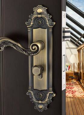 欧GX33-L01式门锁手室内实木门锁通型青用古铜卧室执锁静锁音门厂